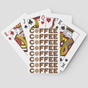 Koffie gemaakt van koffiebonen en drank pokerkaarten