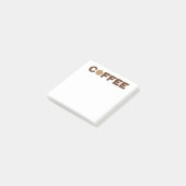Koffie gemaakt van koffiebonen en drank post-it® notes (Schuin)