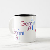 koffie gemini AI Tweekleurige Koffiemok (Voorkant links)