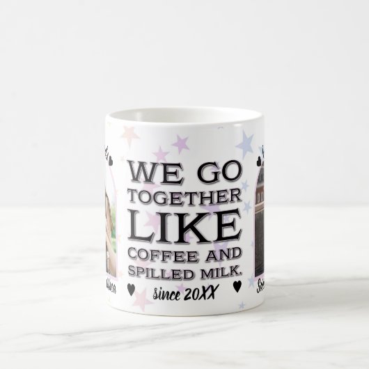 Koffie & gemorste melk vriendschap foto koffiemok (Center)