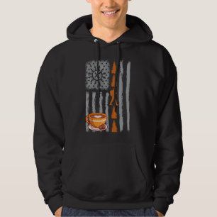 koffie geocachen- Vintage USA Amerikaanse Vlag voo Hoodie