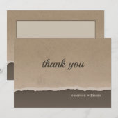 Koffie gescheurde randen briefpapier kaart (Voorkant / Achterkant)