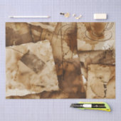  koffie geverfde decoupage print tissuepapier (Craft)