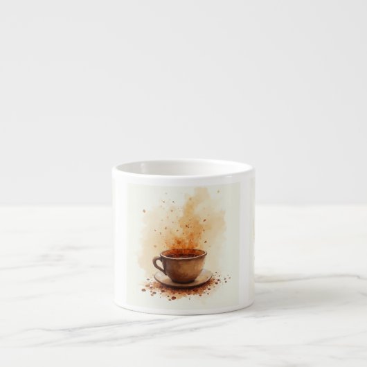 Koffie gevlekt espresso kop (Voorkant)