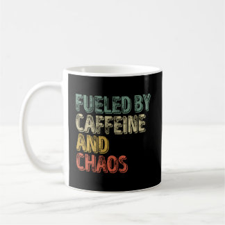 Koffie gevoed door cafeïne en chaos koffiemok