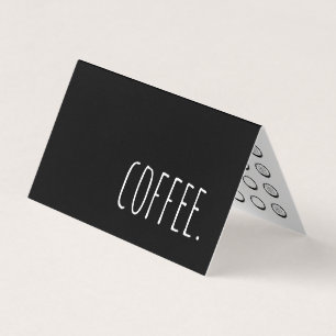 koffie gevouwen loyaliteit stempelkaart visitekaartje