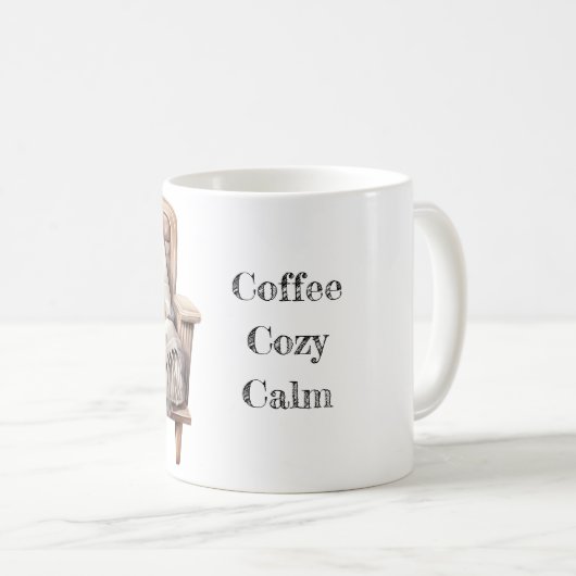 Koffie, Gezellig, Rustig: Ontspanning-thema Mok (Voorkant rechts)