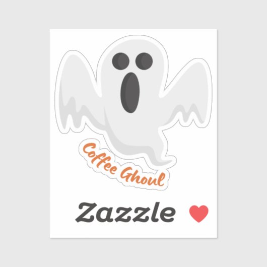 Koffie ghoul, Koffie geest Sticker (Vel)