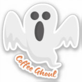 Koffie ghoul, Koffie geest Sticker (Voorkant)