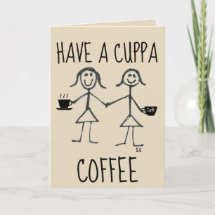 KOFFIE GIFT KAART FRIENDSHIP WENSKAARTEN