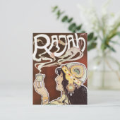  Koffie Girly Nouveau Ad - Rajah Coffee Briefkaart (Staand voorkant)