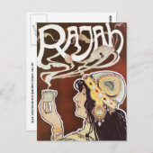  Koffie Girly Nouveau Ad - Rajah Coffee Briefkaart (Voorkant / Achterkant)