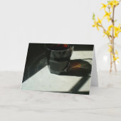 koffie glas 3 kaart (Gele Bloem)