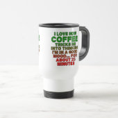 Koffie Goede Stemming Truc Grappige Koffiemok Reisbeker (Voorkant rechts)