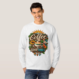 Koffie & Goede Vibes – Boho Koffieliefhebber Botan T-shirt