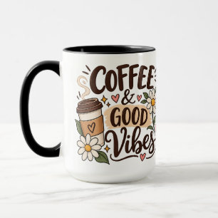 Koffie & Goede Vibes Mooie Bloem Koffiemok ☕🌸 Mok