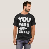 Koffie gouden rugloopgraat t-shirt (Voorkant volledig)