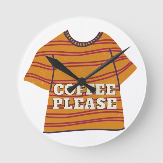 koffie graag ronde klok (Voorkant)