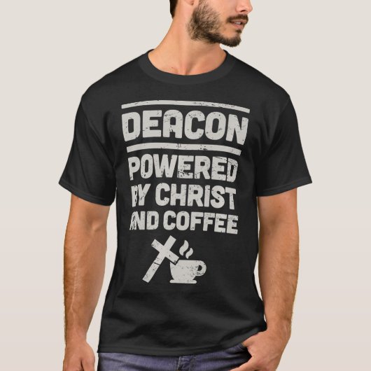 Koffie Grappig Christelijk Kerk Deacon Premium T-shirt (Voorkant)