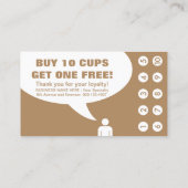 Koffie Grappig Quote Koffie Punch Card Klantenkaartje (Achterkant)