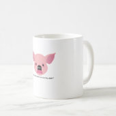 Koffie grappige concept mok met een varken (Voorkant rechts)