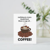 Koffie Grappige Koffie Liefhebber Koffie Briefkaart (Staand voorkant)