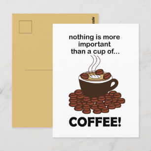 Koffie Grappige koffieliefhebber koffie Briefkaart