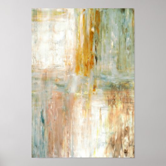 'Koffie' groene Abstracte kunst Poster (Voorkant)