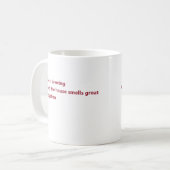 Koffie Haiku Gedicht Minimal Bourgogne Koffiemok (Voorkant links)