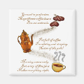 Koffie Haiku Koelkast Magnet (Voorkant)