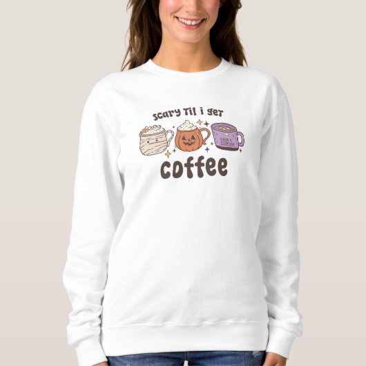 Koffie Halloween Sweatshirt (Voorkant)