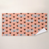 Koffie Hart Badhanddoek (Badhanddoek)