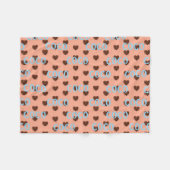 Koffie Hart Fleece Deken (Voorkant (Horizontaal))