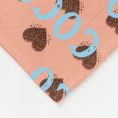 Koffie Hart Fleece Deken (Hoek)