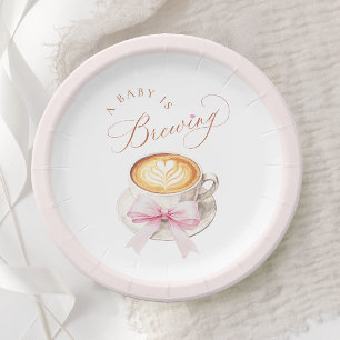 Koffie Hart Latte Baby Borrel Papieren Bordje