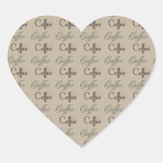 Koffie Hart Sticker (Voorkant)