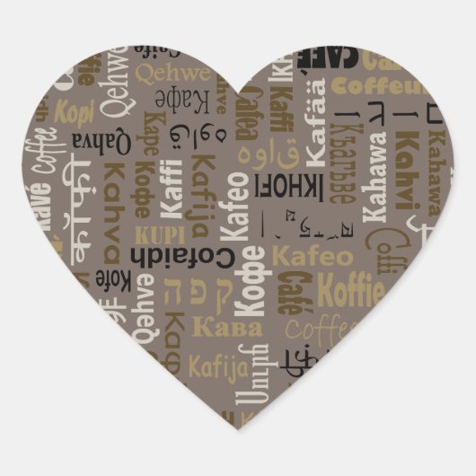 Koffie Hart Sticker (Voorkant)