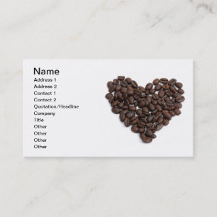Koffie hart visitekaartje