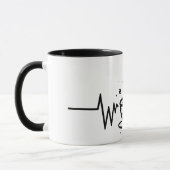 Koffie Hartslag One-Line Art Mok (Links)