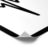 Koffie Heart Beat line art. Poster (Hoek)