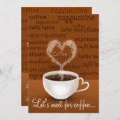 Koffie? Heart Shaped Smoke Kaart (Voorkant / Achterkant)