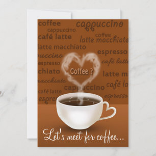 Koffie? Heart Shaped Smoke Kaart