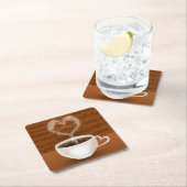 Koffie? Heart Shaped Smoke Kartonnen Onderzetters (Insitu)