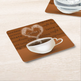 Koffie? Heart Shaped Smoke Kartonnen Onderzetters