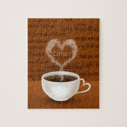 Koffie? Heart Shaped Smoke Legpuzzel (Verticaal)