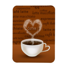 Koffie? Heart Shaped Smoke Magneet