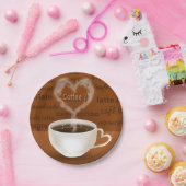 Koffie? Heart Shaped Smoke Papieren Bordje (Feest)