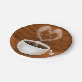 Koffie? Heart Shaped Smoke Papieren Bordje (Gekanteld)