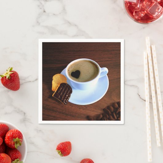 Koffie? Heart Shaped Smoke Servetten (Insitu)