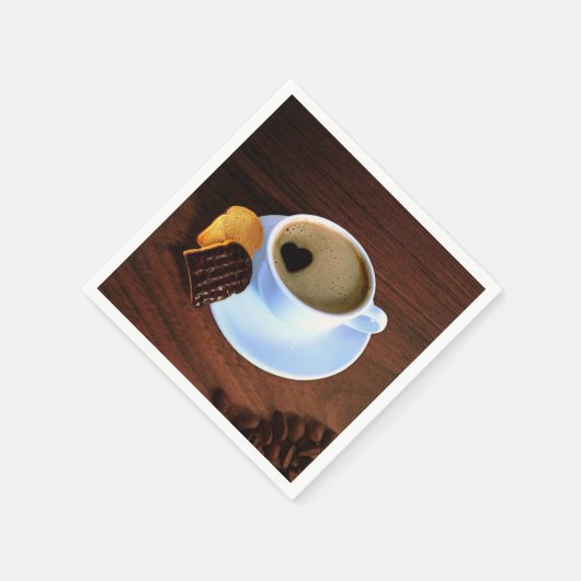 Koffie? Heart Shaped Smoke Servetten (Hoek)